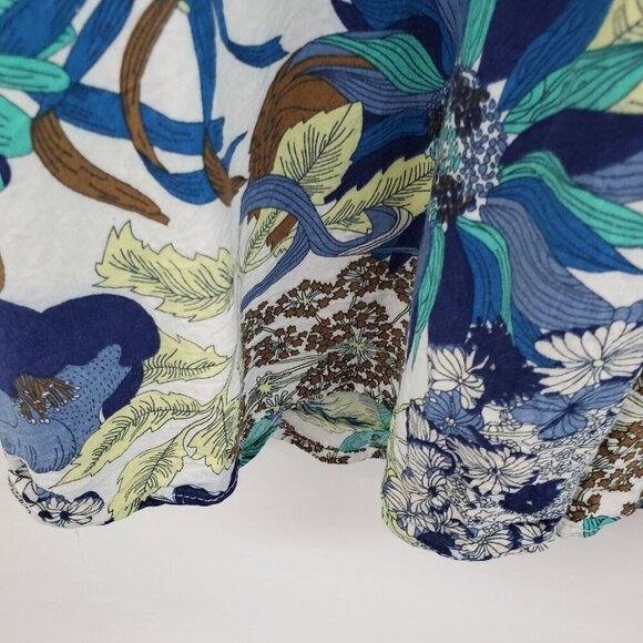 Umgee Womens Boho Floral Tunic Dress Size M Multicolor Bell Sleeve Keyhole Neck - Picture 6 of 14